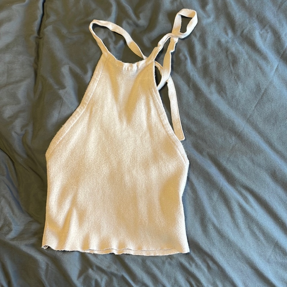 Size small tan halter crop top